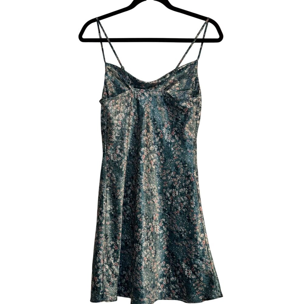 Lola Grace Sleeveless Floral Print Satin Slip Dress S - Picture 6 of 8